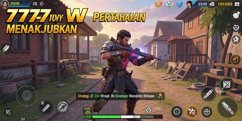 Gambaran gameplay seru dari 7777W dalam mode Tower Defense.