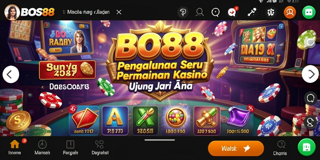 Tampilan gameplay seru di aplikasi Kasino BOS88.