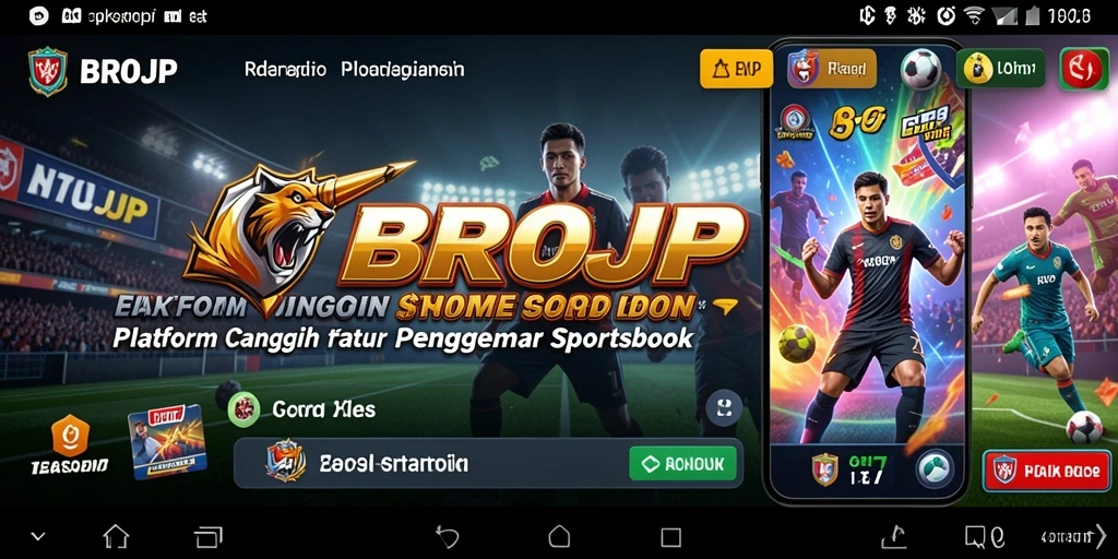Tampilan gameplay interaktif BROJP dengan berbagai pilihan taruhan olahraga.