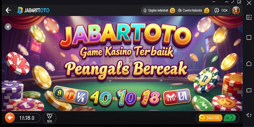 Screenshot utama JABARTOTO menampilkan gameplay Kasino yang seru dan mengasyikkan.