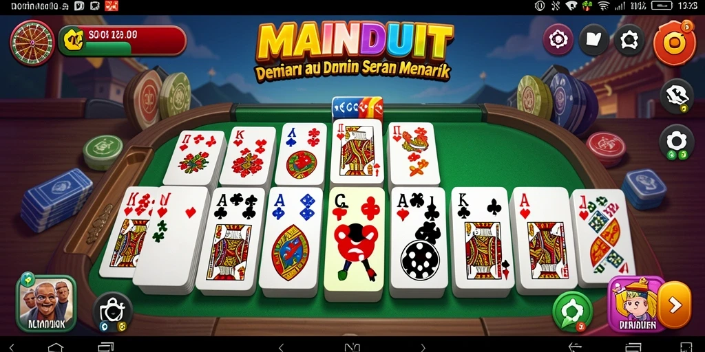 Screenshot MAINDUIT menampilkan gameplay seru Domino.