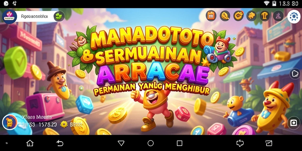 Screenshot gameplay MANADOTOTO yang menunjukkan aksi seru dalam permainan arcade.
