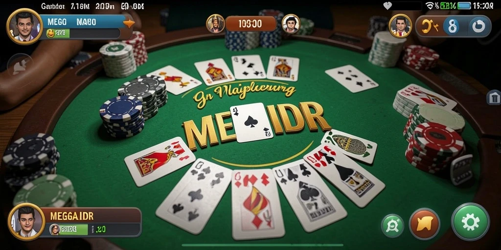 Tampilan gameplay seru dari MEGAIDR yang penuh strategi Gaple.