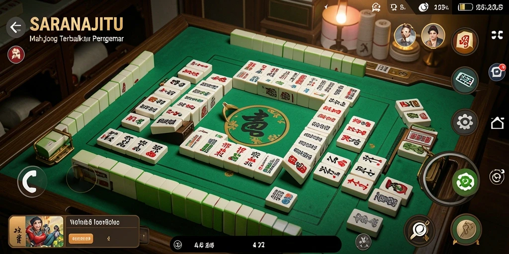 Tampilkan permainan Mahjong yang menarik dan penuh warna.