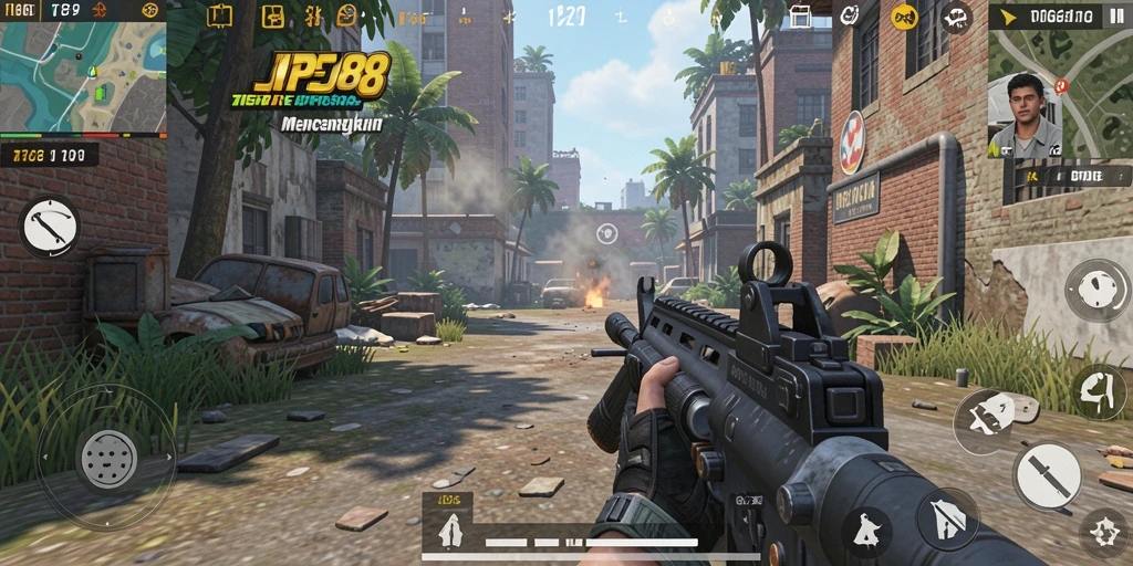 Tampilan gameplay epik dari TIGERJP88 saat bertempur di arena TPS.