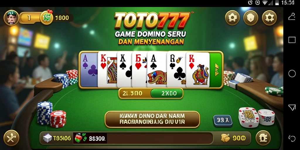 Tampilan gameplay TOTO777 yang seru dalam permainan Domino.