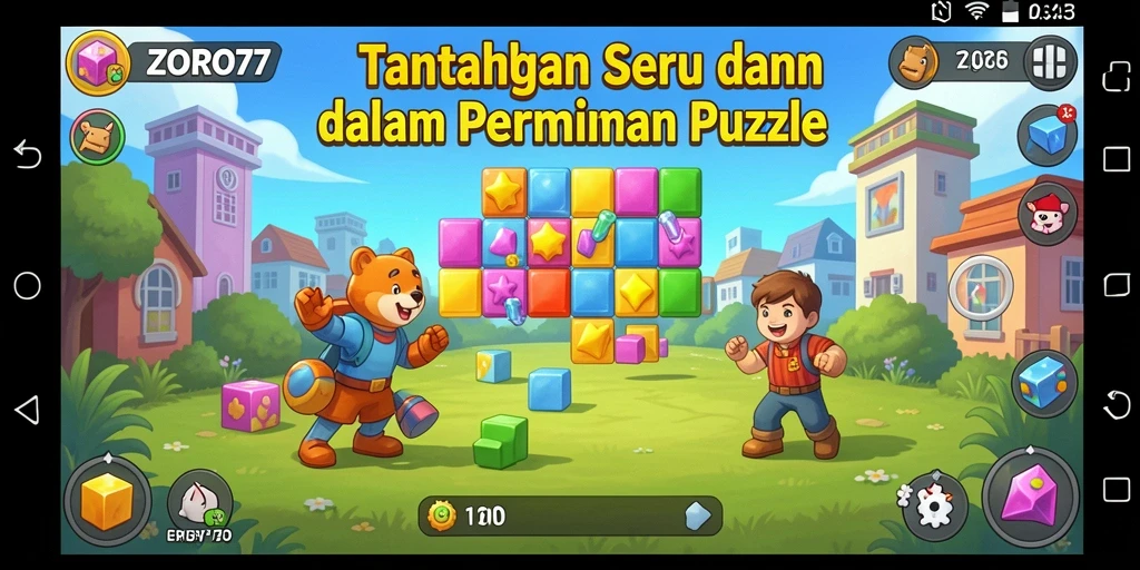 Tampilan gameplay ZORO77 dengan teka-teki yang menantang.
